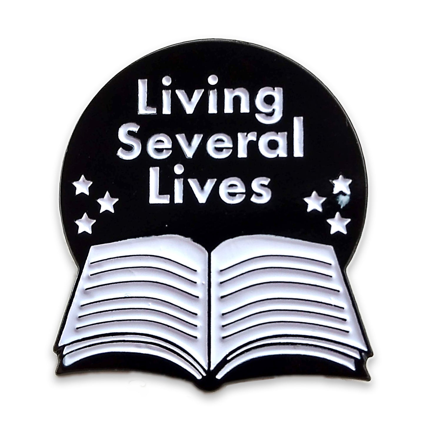 Living Several Lives Book Enamel Pin