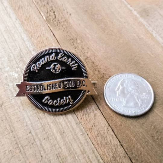 Round Earth Society Enamel pin