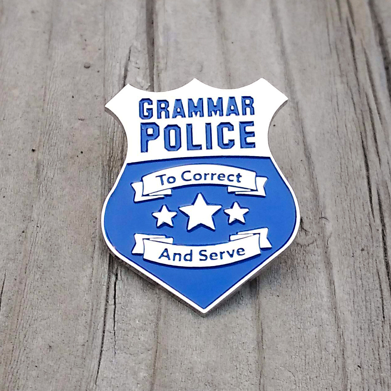 Grammar Police Enamel Pin