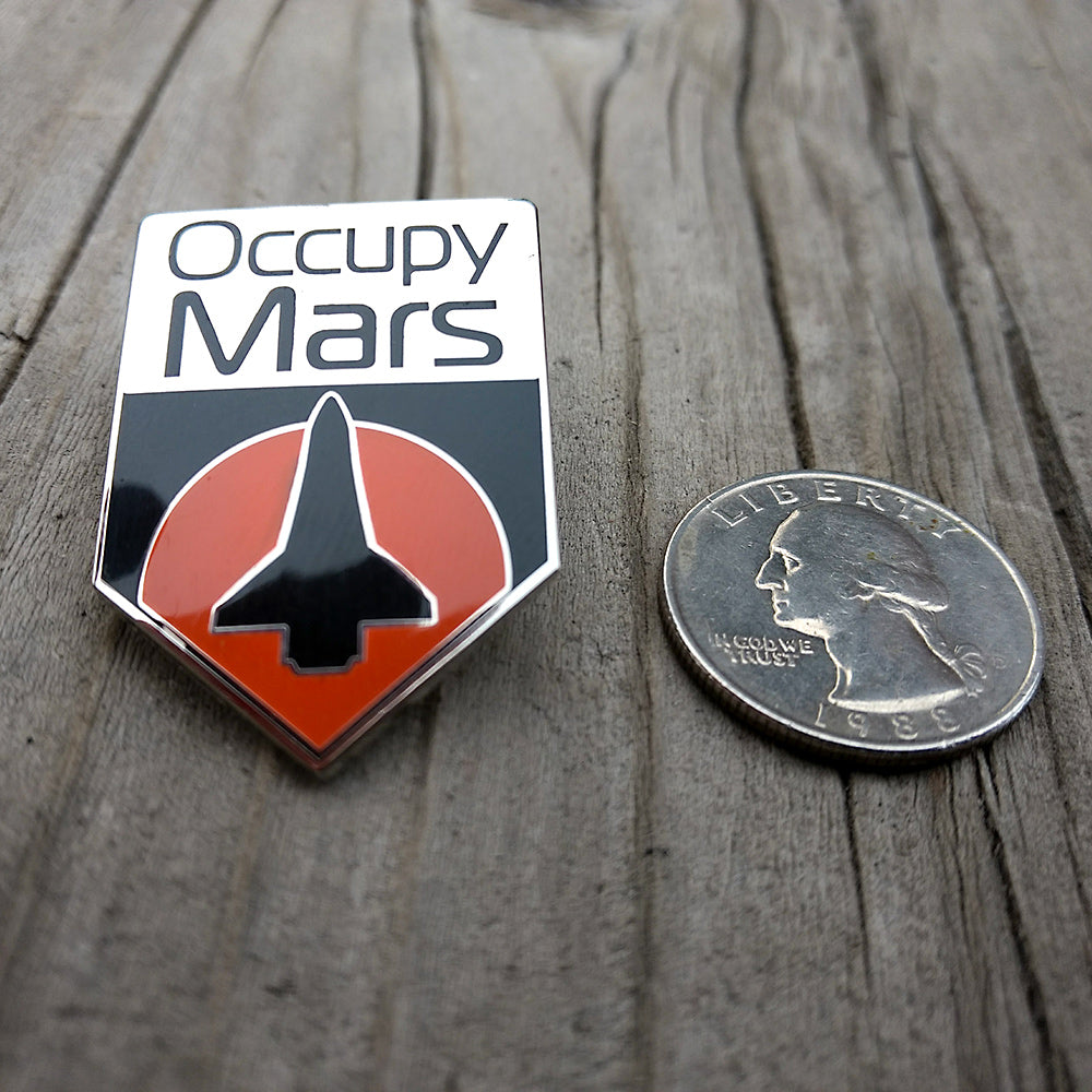 Occupy Mars Enamel Pin